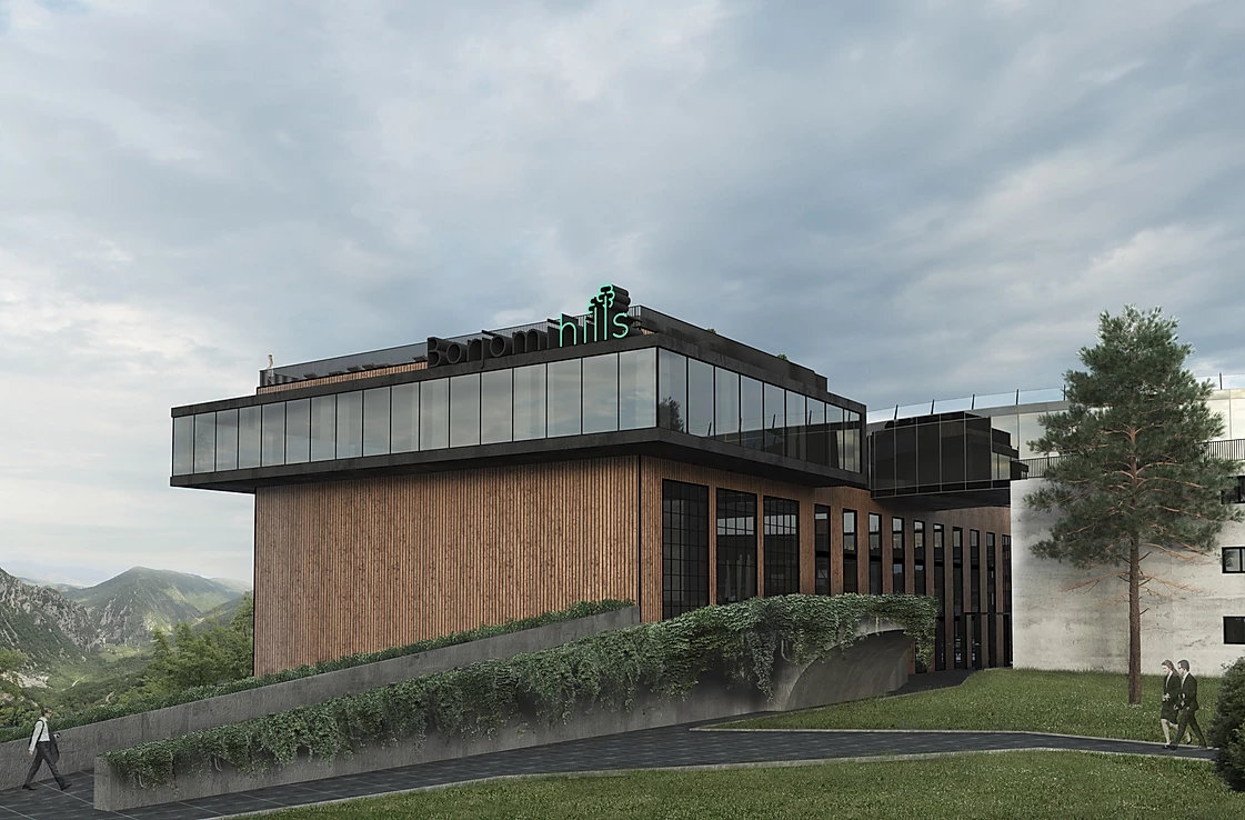 Hotel Borjomi Hills — conceptual hotel complex in Borjomi
