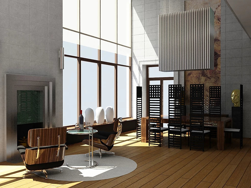 Penthouse 6,5 — interior in the centre of Moscow